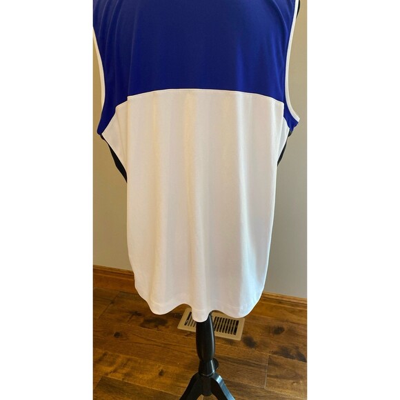 Slazenger Women’s Golf Polo Shirt Plus Size XXL Sleeveless Color block Blue - Picture 7 of 12